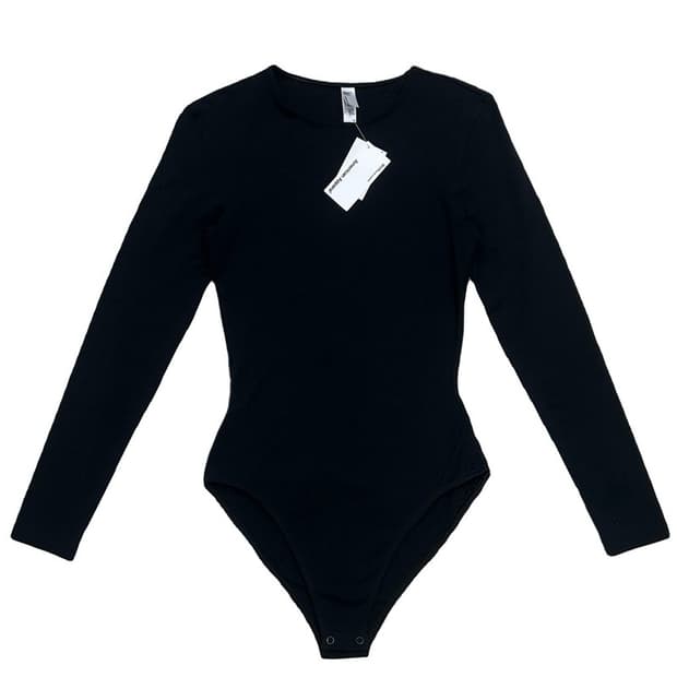 새상품 아메리칸 어패럴 블랙 롱슬리브 바디수트 M