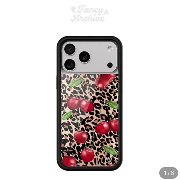 와일드플라워 Ming Lee 밍 리 체리 호피 아이폰 케이스