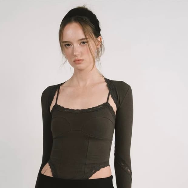 반택포) 쓰리타임즈 에블린 레이스 탑 evelyn lace top