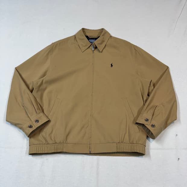 S) 폴로 랄프로렌 브라운 블루종 스윙톱 폴리쉘 자켓