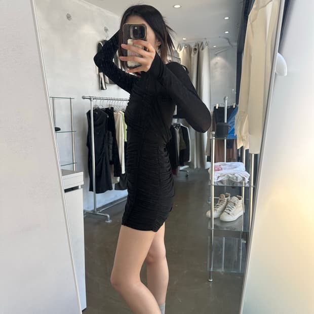 Helmut Lang Shirring Dress