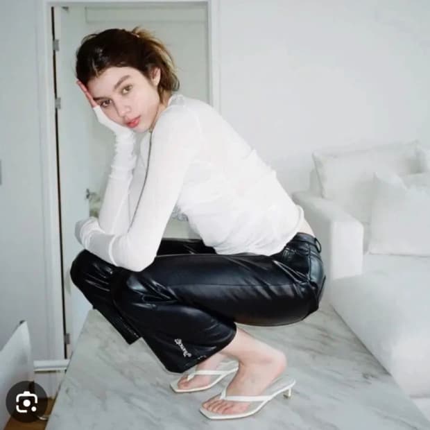 글로니 레더팬츠 m