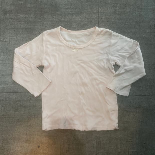 일본빈티지 하구미모리걸 달천깔페어리 프린세스 리본 긴팔티셔츠 핑크