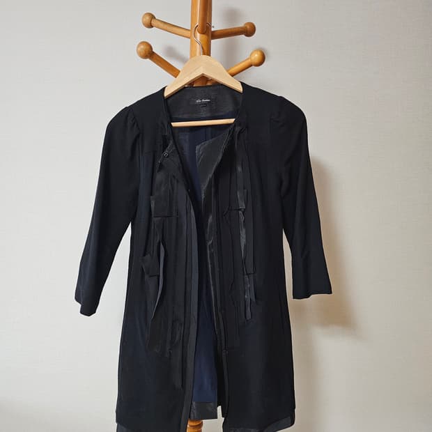 Nice Premium 나이스 프리미엄 블랙 유니크 노카라 자켓/롱가디건