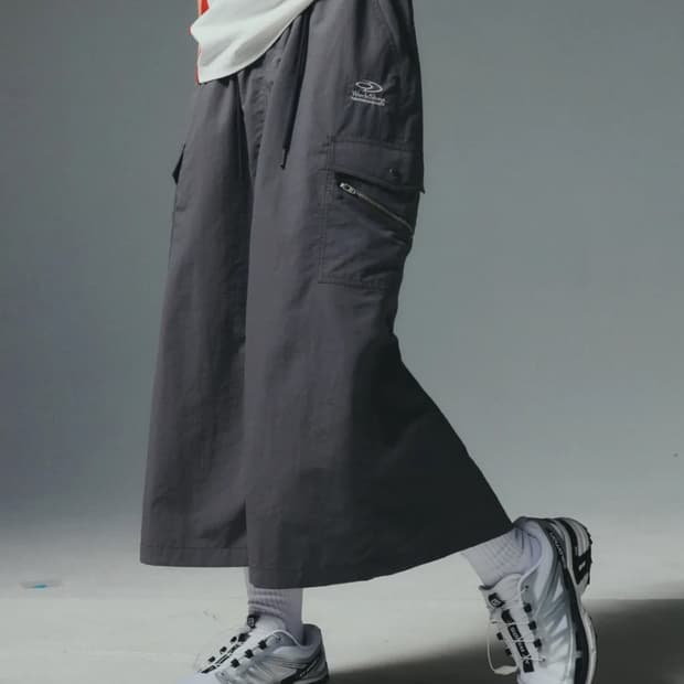 트래블 워크샵 지퍼포켓 스커트 차콜