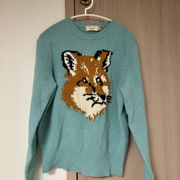 메종키츠네 빅폭스 헤드 풀오버 니트