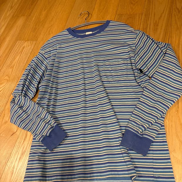 카키스 스트라이프 롱슬리브