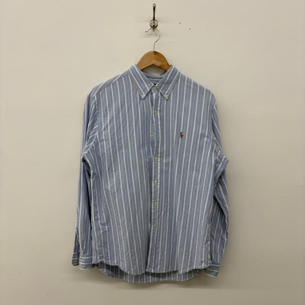 폴로 랄프로렌 스트라이프 셔츠 블루 남성 L