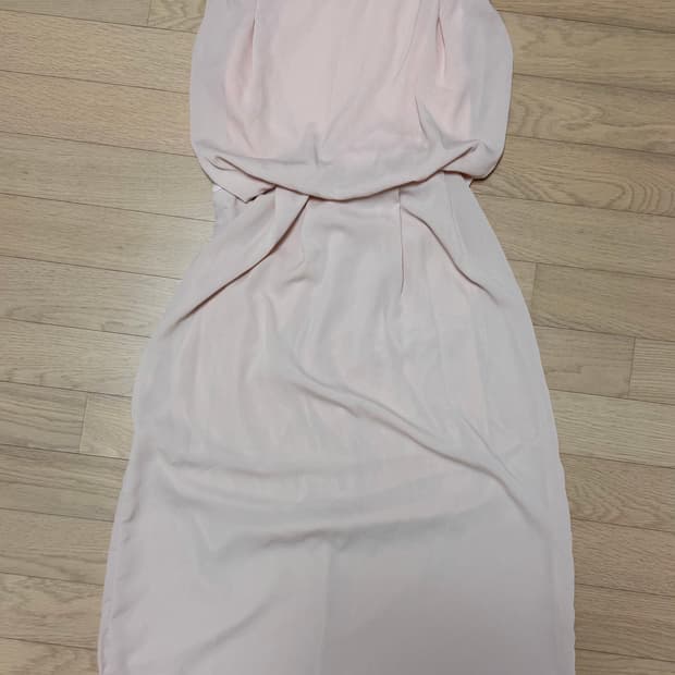 핑크 블라우스 민소매 원피스