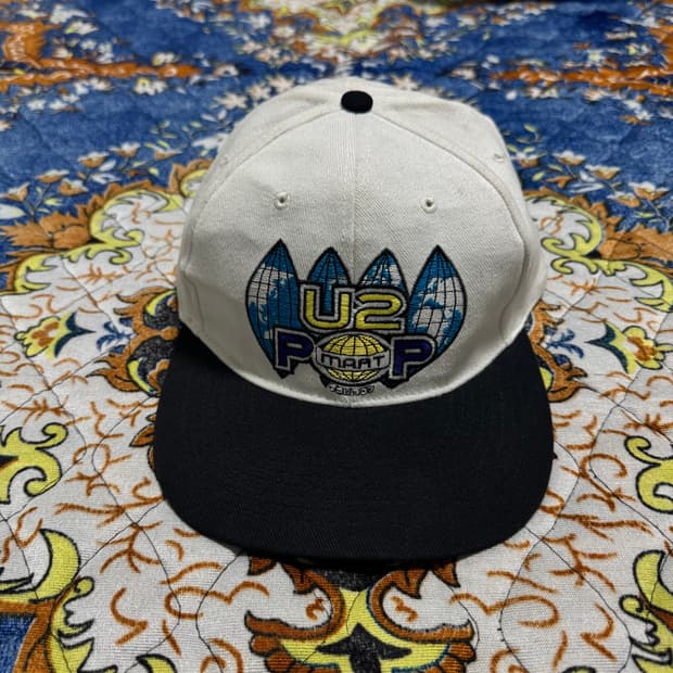 빈티지 90s U2 POP Mart 볼캡 모자