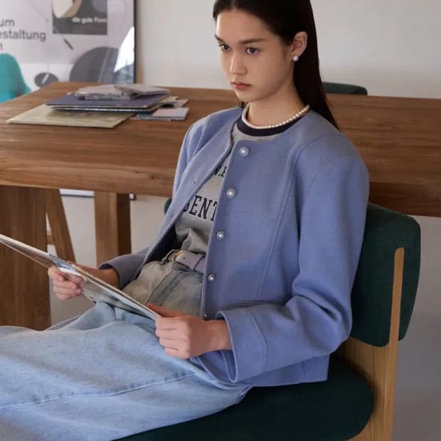 그로브 라인자켓 - 블루