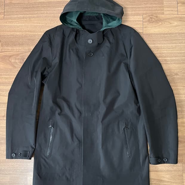 Z 제냐 후드 코트 블랙 XL