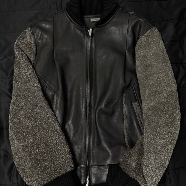 [L] XLIM EP.6 01 레더 바시티 자켓