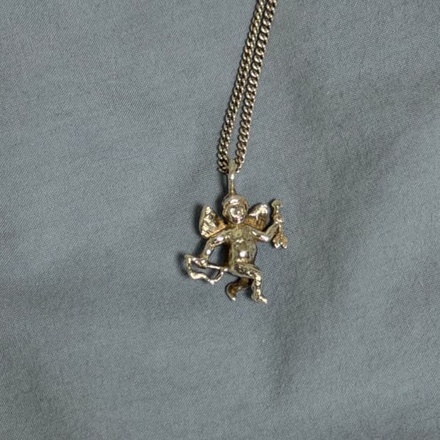 조지아캠벨 큐피드 실버 목걸이 45cm