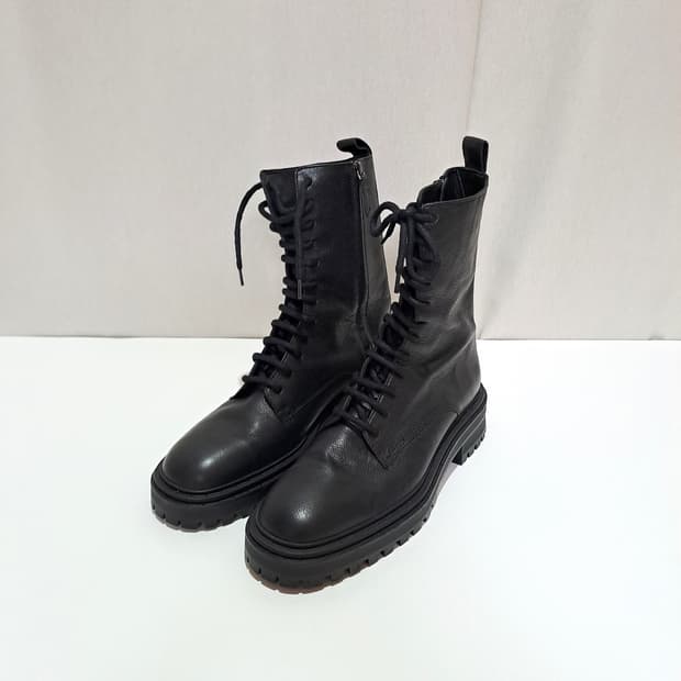 (택포) 마시모두띠 가죽 블랙 워커 265 B781