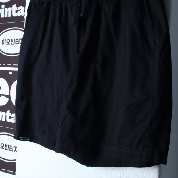 (L-XL) 그루브라임 반바지 팬츠 밴딩 무지 블랙-P9872