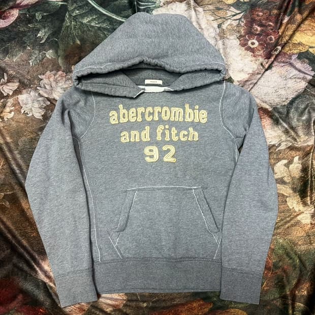 아베크롬비 빈티지 타이트핏 그레이후드티 XL