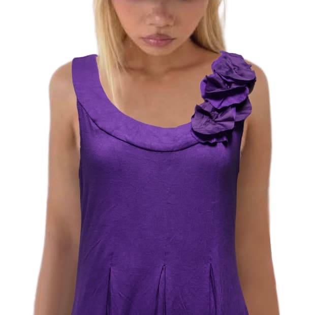 Purple Floral Corsage sleeveless
