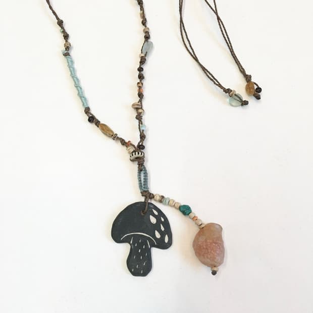 midnight mushroom necklace