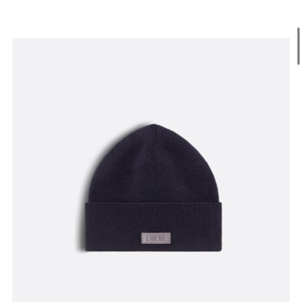 디올 아이콘 비니 네이비 블루 캐시미어 M