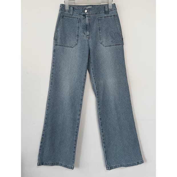 오즈세컨 24 로고 자수 데님 팬츠