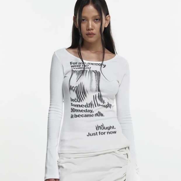 나체 플로우 슬림핏 롱슬리브 화이트 00