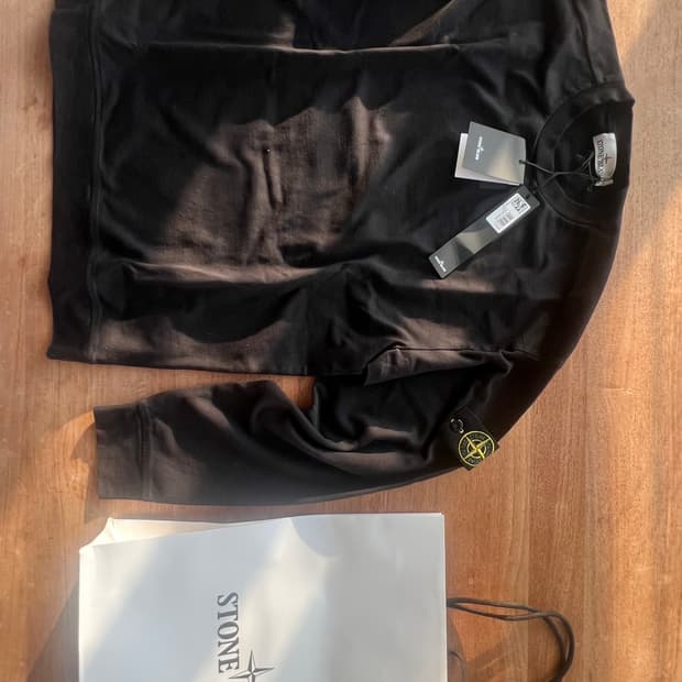 스톤 아일랜드 가먼트 다이드 헤비 코튼 롱슬리브 