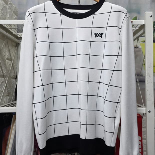PXG 남성골프니트 105 체크 골프니트티  MM48