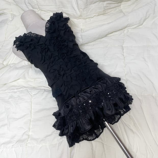 빈티지 나시 빈티지 스커트 블랙페어리 고스로리 공겜여주 펑크 파우닝133