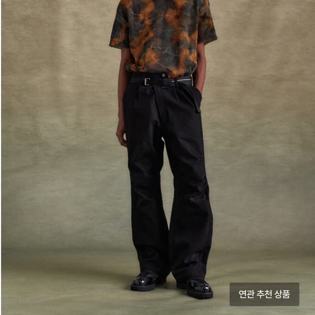Andersonbell BLACK CROSSOVER WIDE JEANS