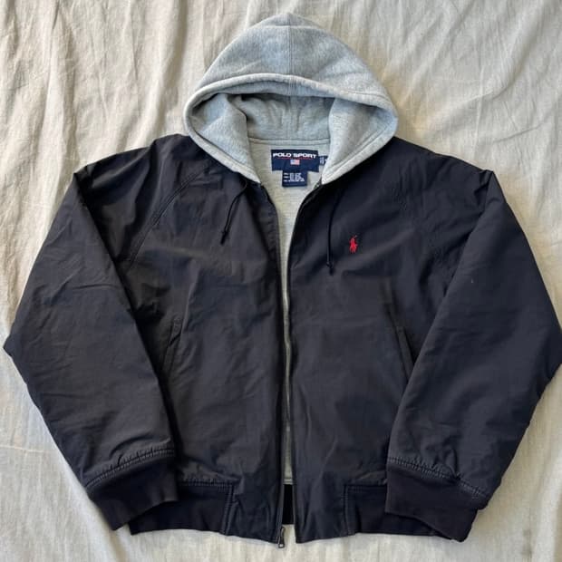 폴로 스포츠 크롭 봄버 자켓
