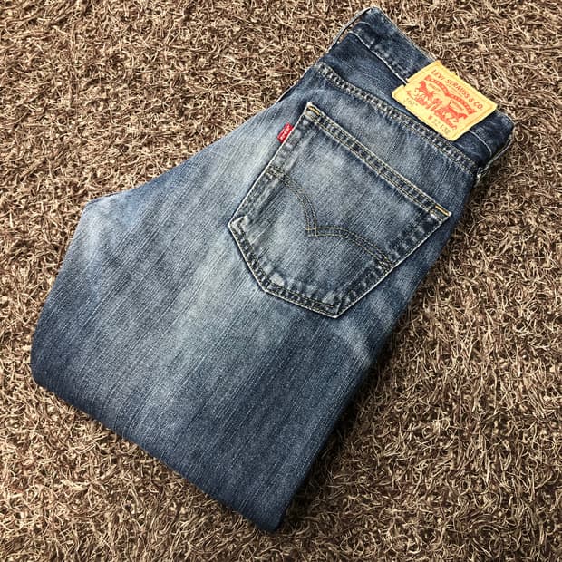 리바이스 504 워싱 데님 팬츠