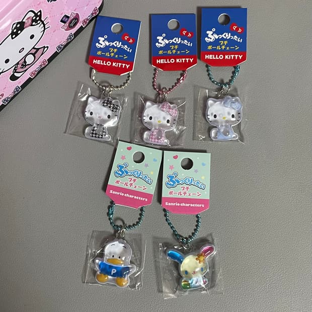 헬로키티 페클 우사하나 봉봉드롭 키링