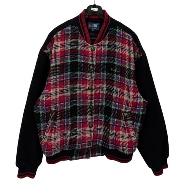  new man 올드스쿨 울 바시티 자켓