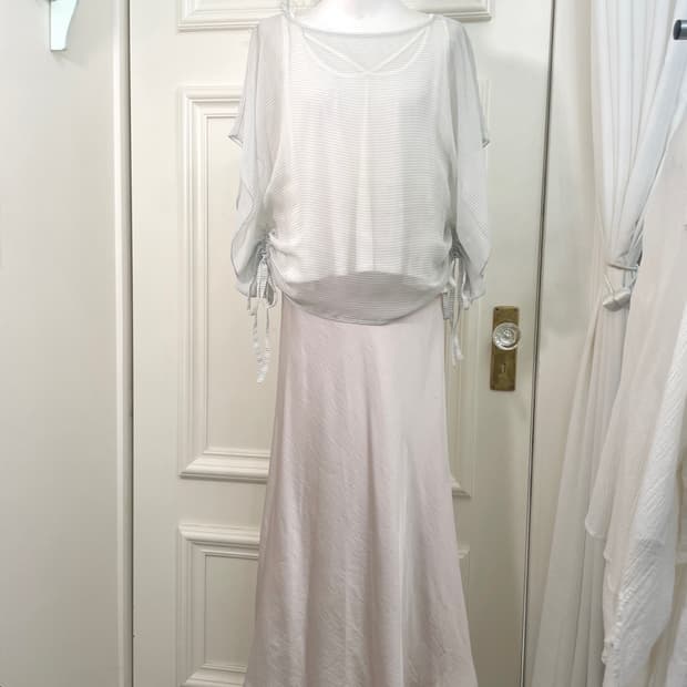 gray stripe shirring summer top&cotton l 상품이미지1