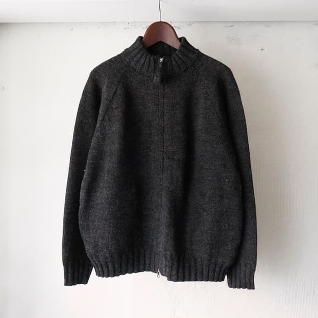 [38] old joe 올드조 트위디 얀 니트 집 스웨터