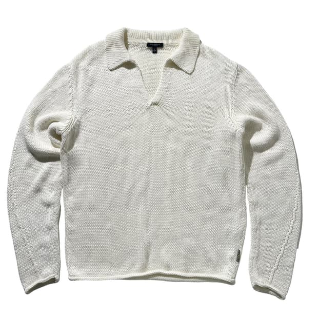 버버리 오픈 카라 올드머니룩 니트