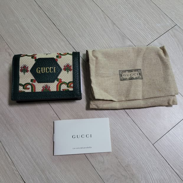 정품 구찌 캔버스 카드동전 반지갑