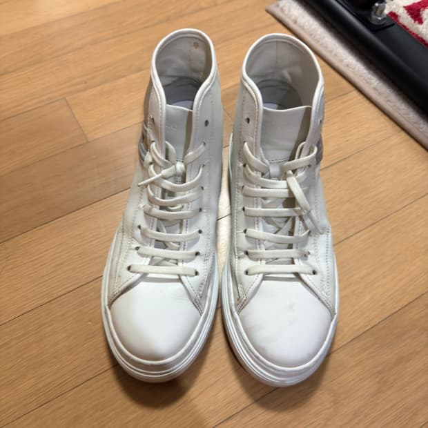 호간 화이트 하이탑 스니커즈 230