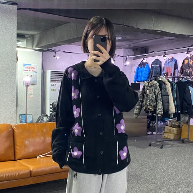 오베이 플라워패턴 포켓 가디건 B3710