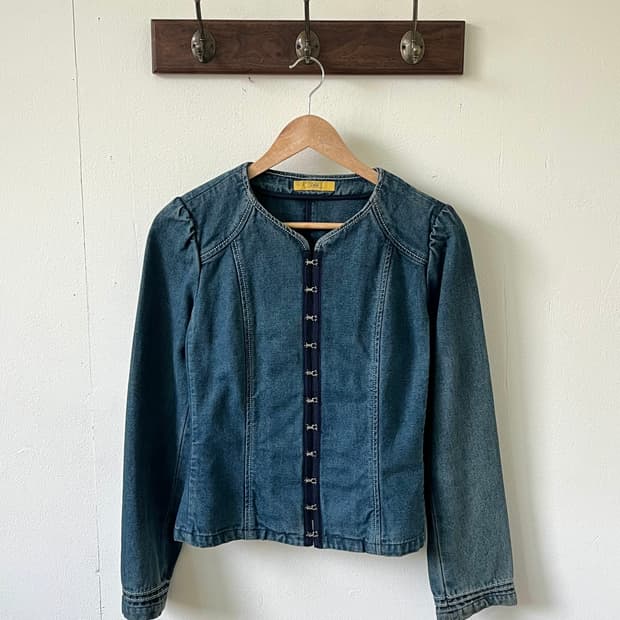 Zelal 후크 데님 자켓