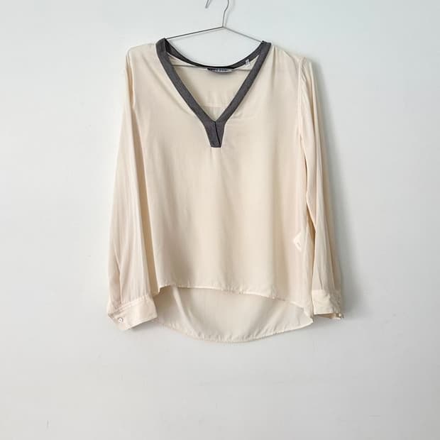 SANDRO v - neck silk blouse
