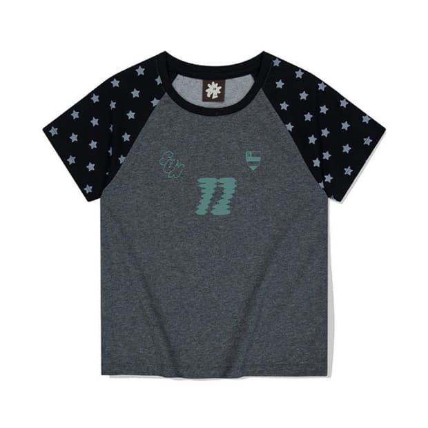 W All-star Raglan Tee Heather Charcoal