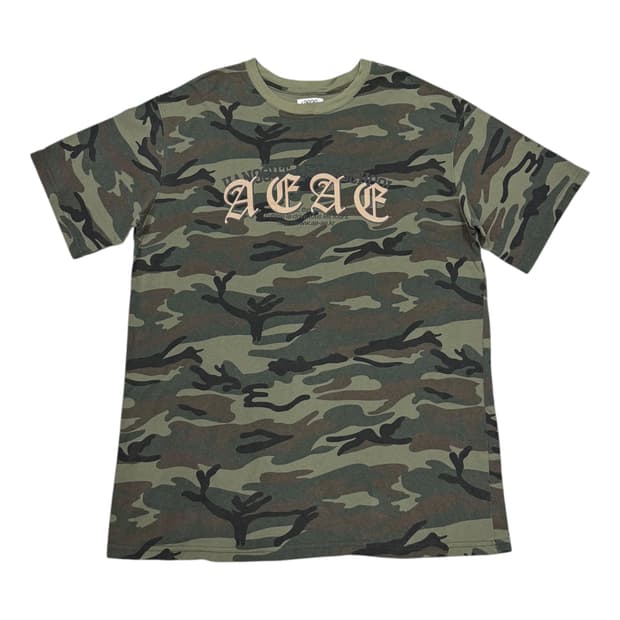 aeae 에이에이 고딕 로고 반팔티 카모 1