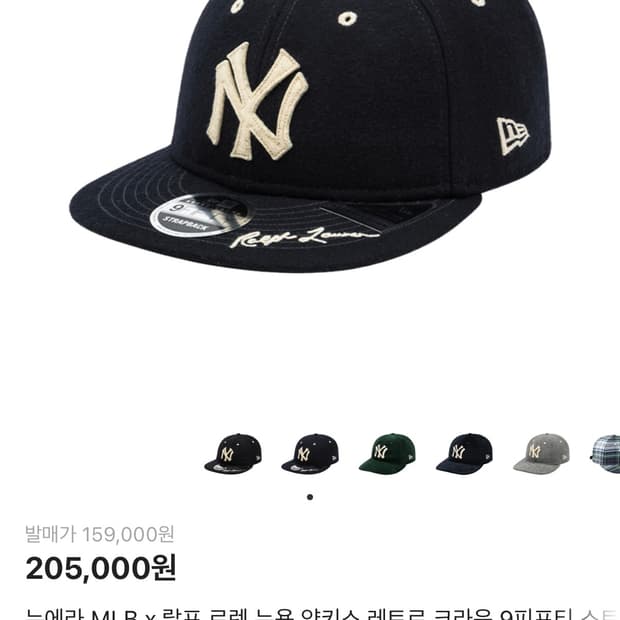 뉴에라 MLB x 랄프 로렌 뉴욕 양키스 레트로 크라운 9피프티 스트랩백