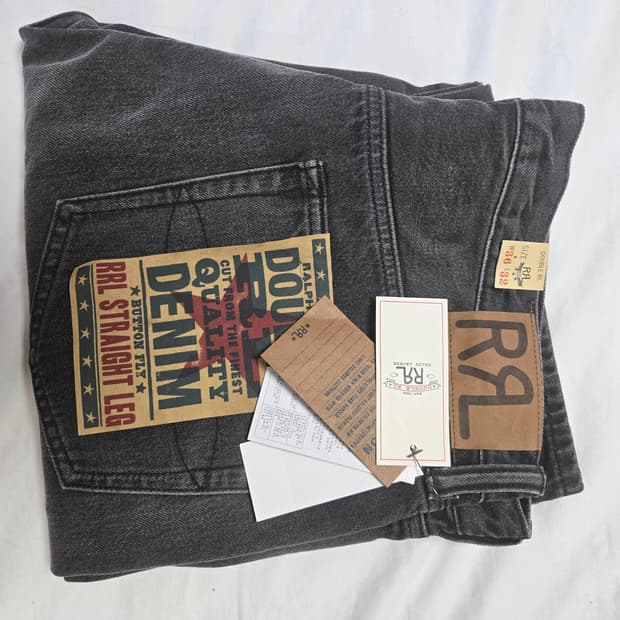 RRL 스트레이트핏 블랙워시 36