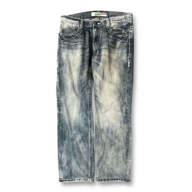  (32) 에비수 중청 워싱 스티치 데님 팬츠