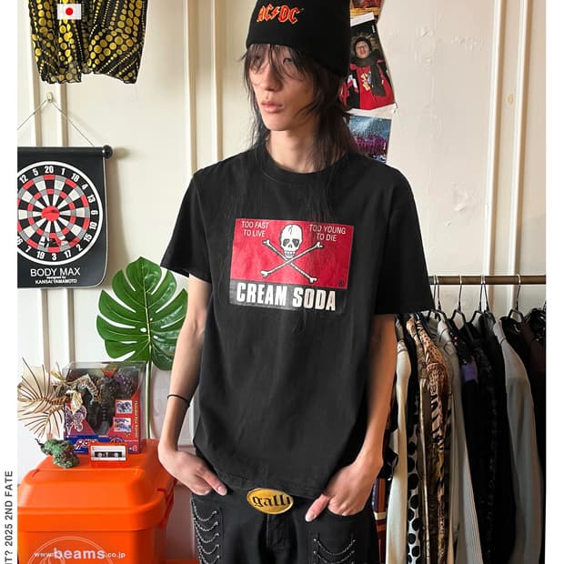 CREAM SODA Japan Bone Icon Print T-Shirt