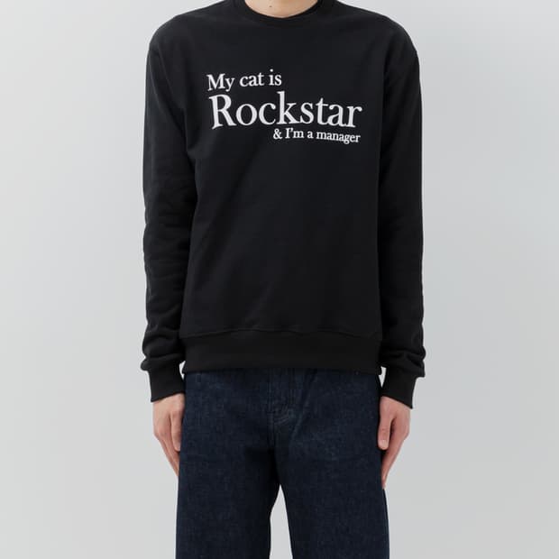 [1] MY CAT IS ROCKSTAR SWEATSHIRT BLACK