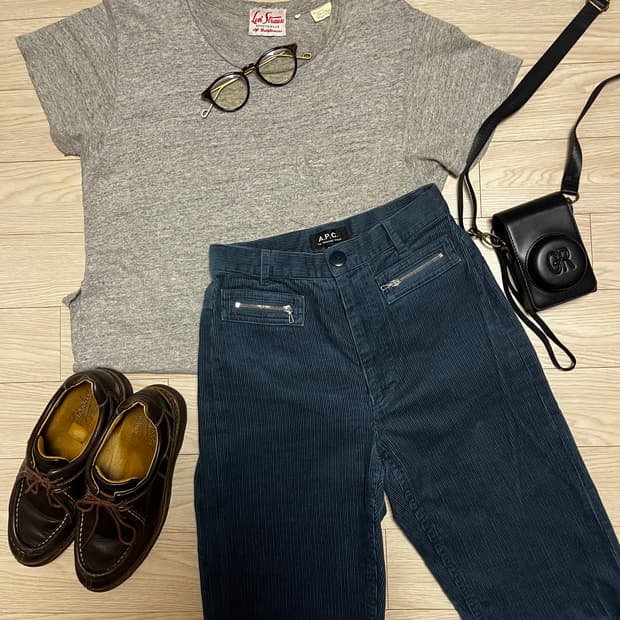 A.P.C. 코듀로이 블루진